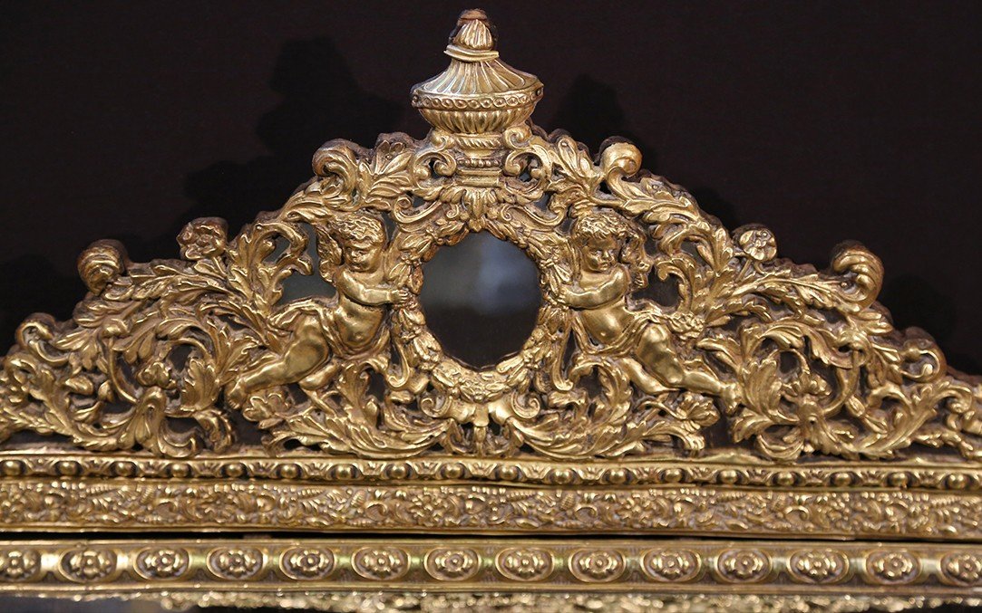 Grand Miroir Parecloses Style Louis XIV (109 X 70 Cm) -photo-4