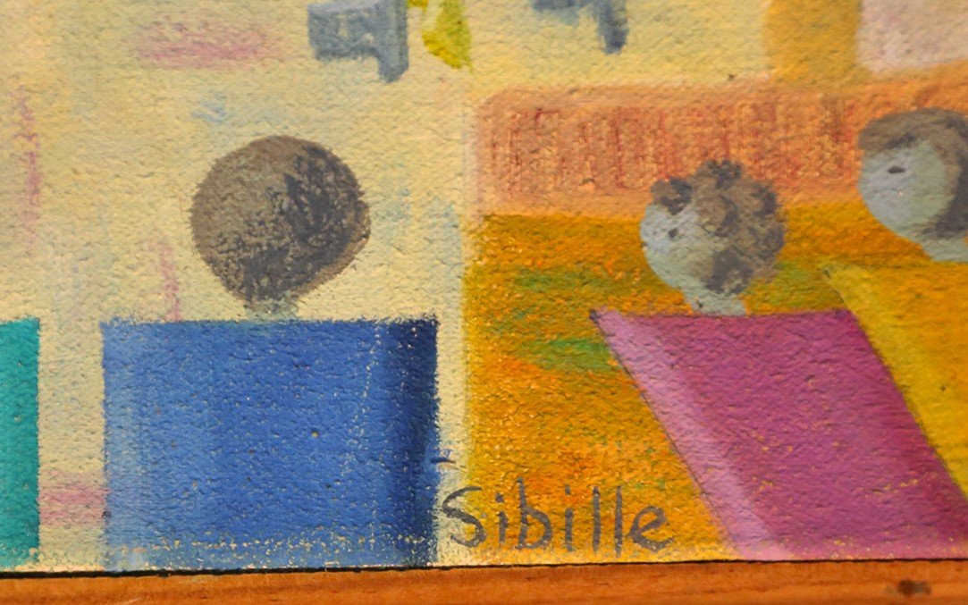 Oil On Canvas Signed "sibille", 20th-photo-3