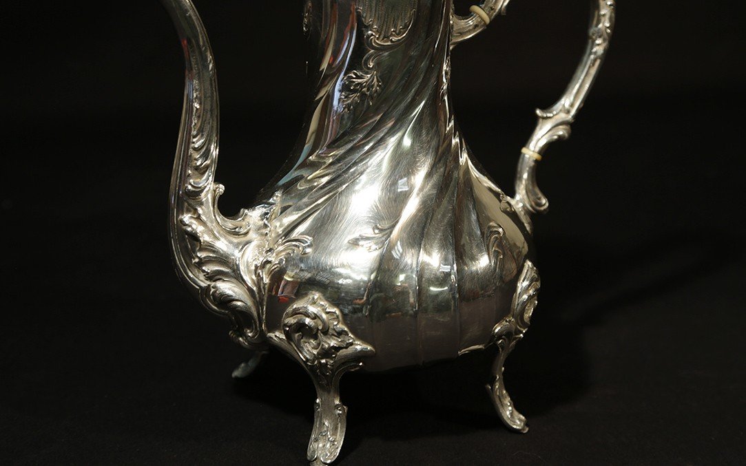 Silver Coffee Pot, Minerva, Louis XV Style-photo-4