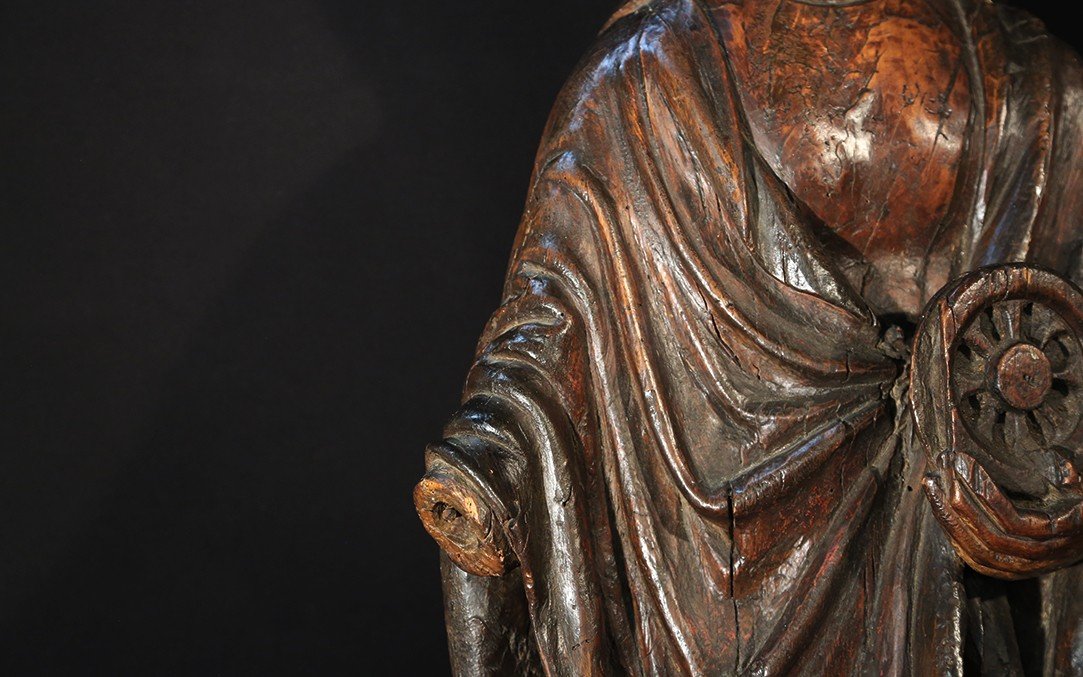Statue Of Saint Catherine, Roman Art, 15th-16th Century -photo-1