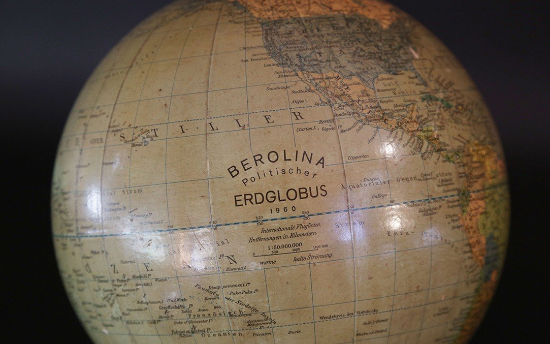 Terrestrial Globe, 1960, Berolina, Poilitischer, Erdglobu-photo-2