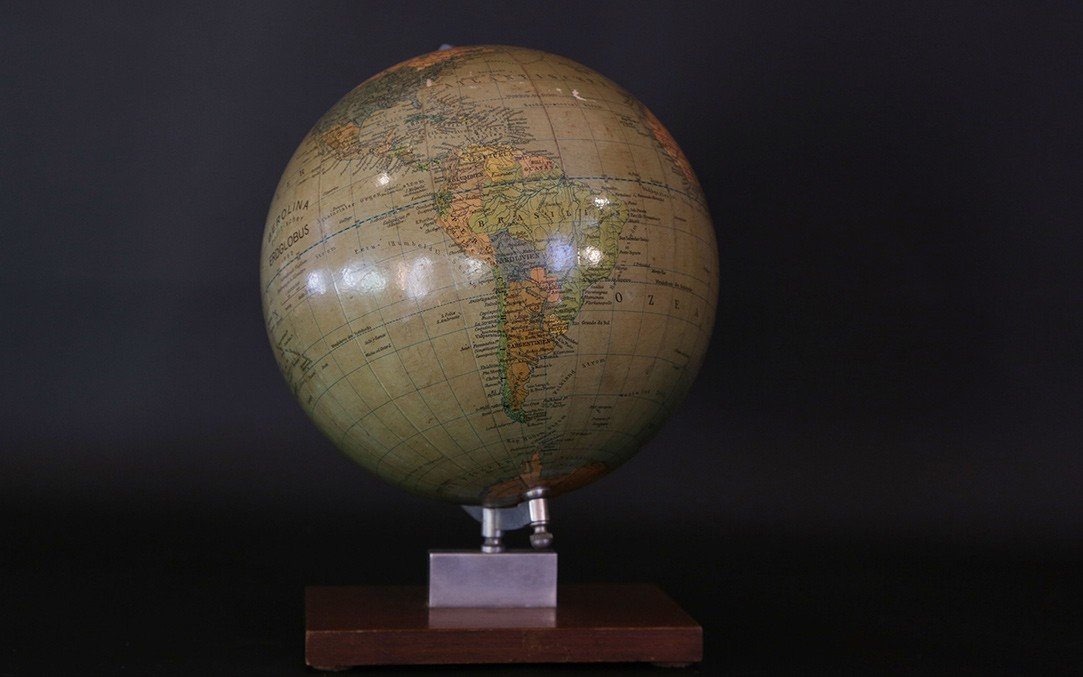 Terrestrial Globe, 1960, Berolina, Poilitischer, Erdglobu-photo-2