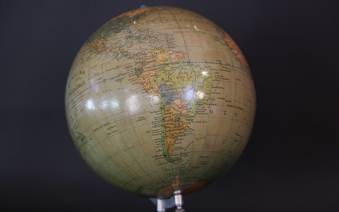 Terrestrial Globe, 1960, Berolina, Poilitischer, Erdglobu-photo-3