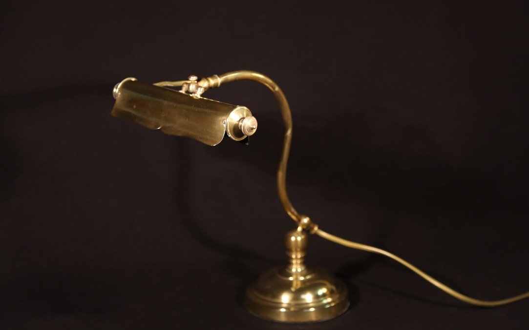 Lampe De Notaire années 1930-1940, laiton-photo-1