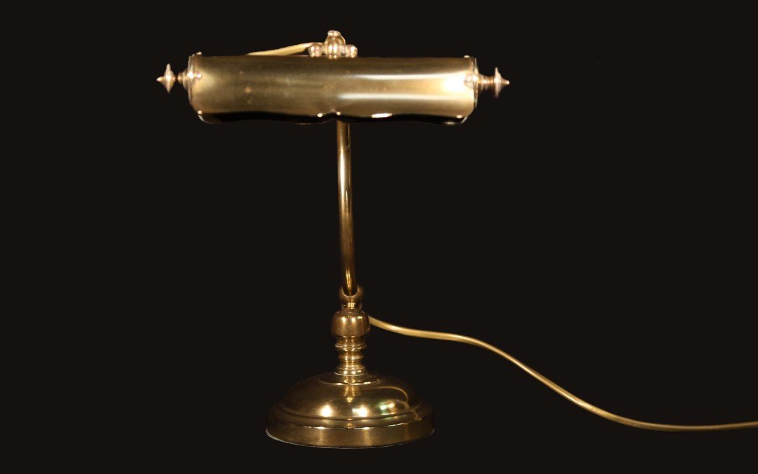 Lampe De Notaire années 1930-1940, laiton-photo-2