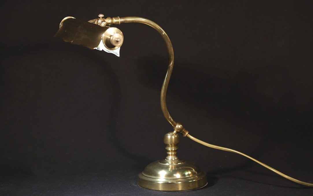 Lampe De Notaire années 1930-1940, laiton