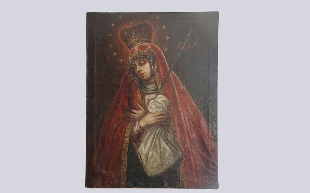 Mater Dolorosa Huile Sur Toile  XVIIème Siècle -photo-4