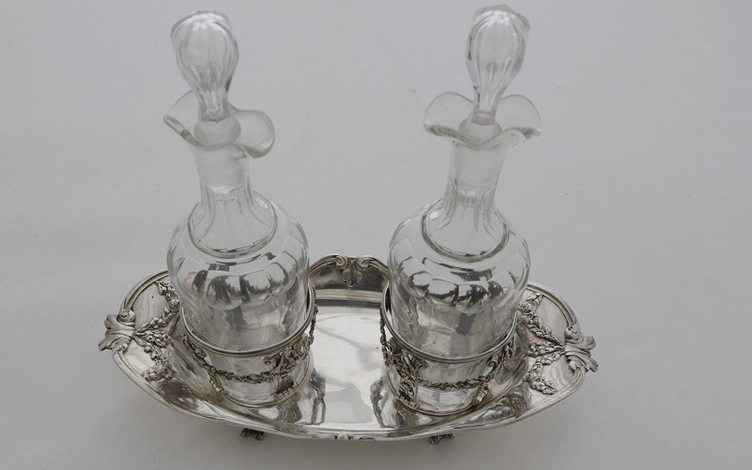 Solid Silver Oil/vinegar Cruet, Late 18th Century (paris 1773)-photo-5