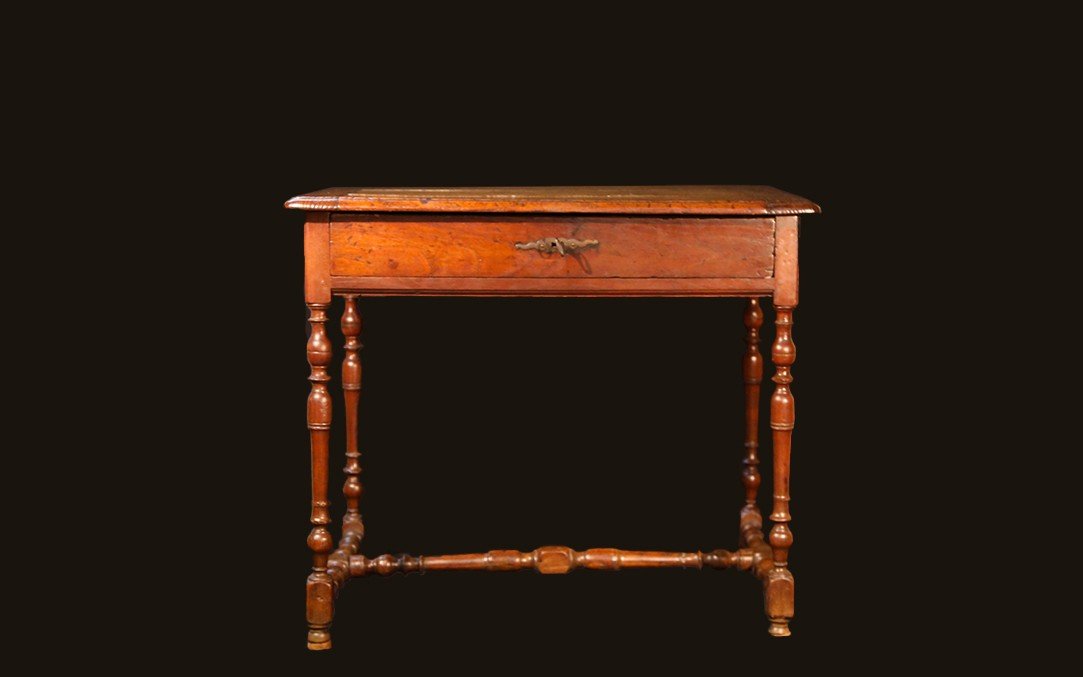 Louis XIII Writing Table, Walnut, Superb Patina -photo-2