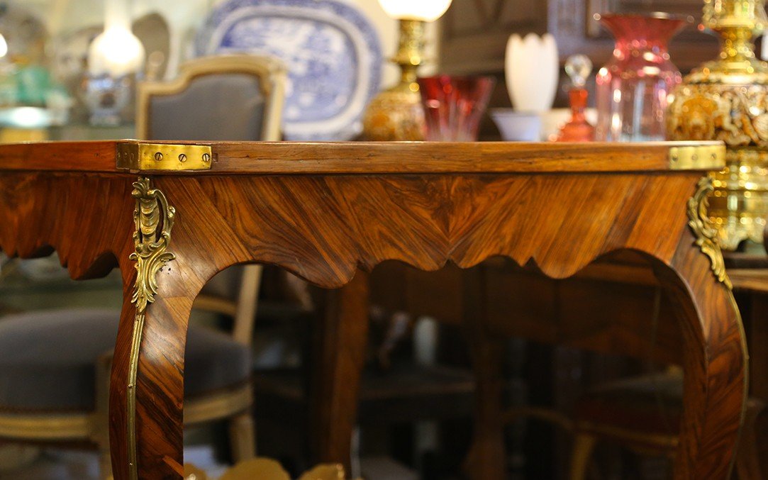 Louis XV Games Table, Marquetry, 18th Century-photo-1