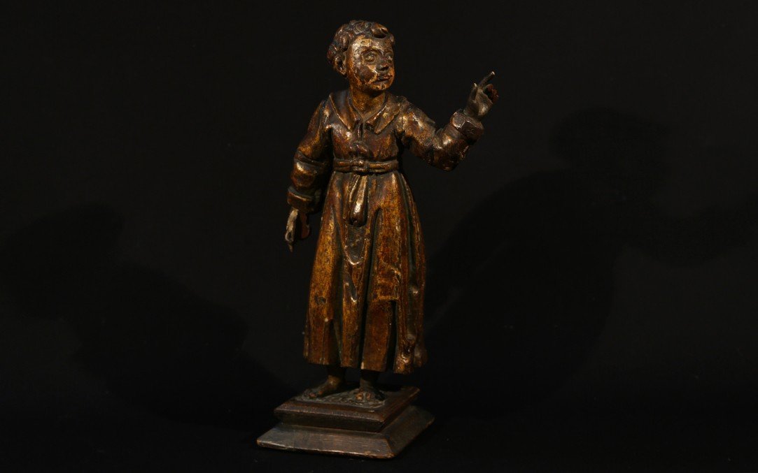 16th Century Wood Statue, Early 17th Century, 44 Cm-photo-2