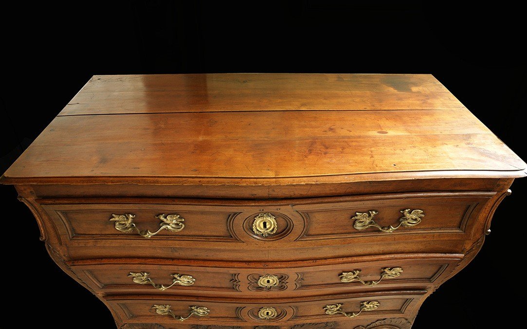 18th Century "tomb" Chest Of Drawers, Drowned, Louis XV-photo-2