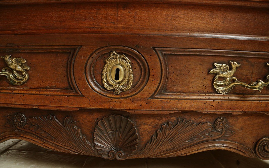 18th Century "tomb" Chest Of Drawers, Drowned, Louis XV-photo-3