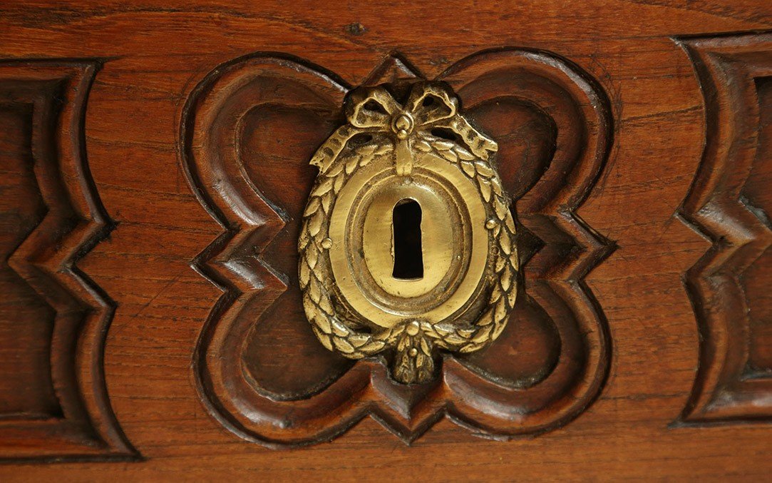 18th Century "tomb" Chest Of Drawers, Drowned, Louis XV-photo-4