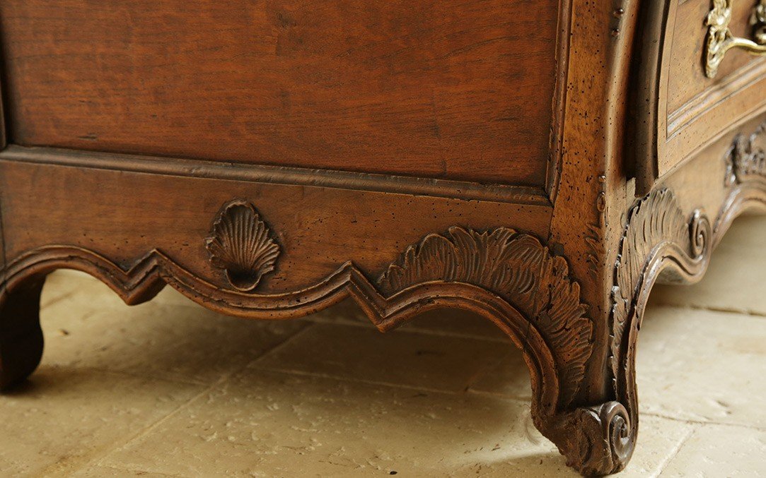 18th Century "tomb" Chest Of Drawers, Drowned, Louis XV-photo-1