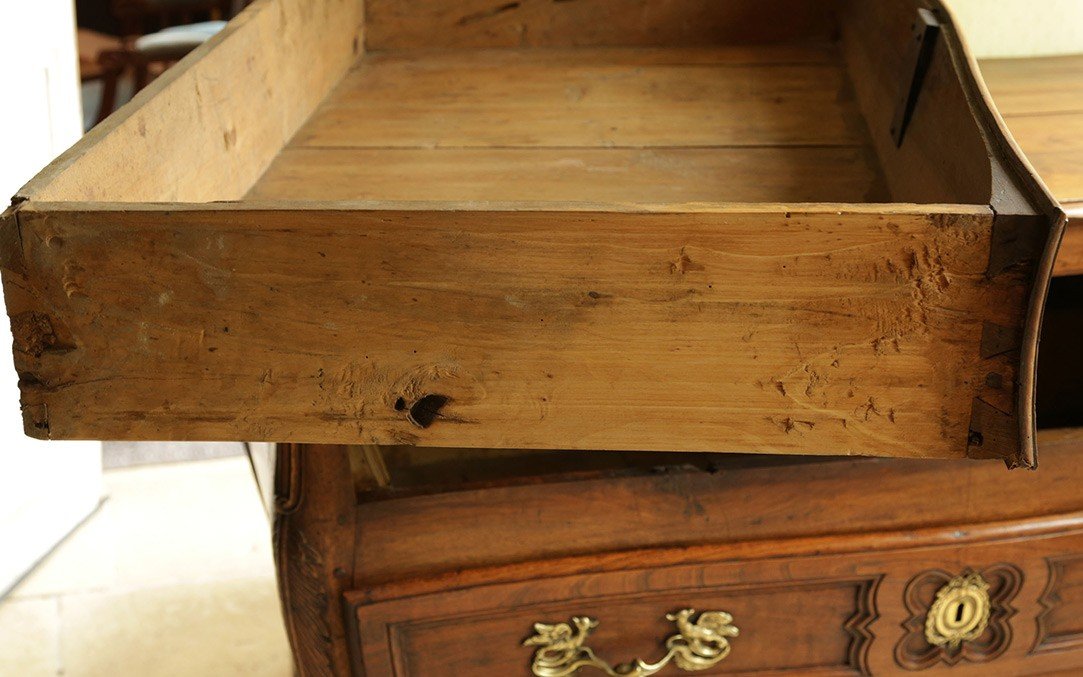 18th Century "tomb" Chest Of Drawers, Drowned, Louis XV-photo-2