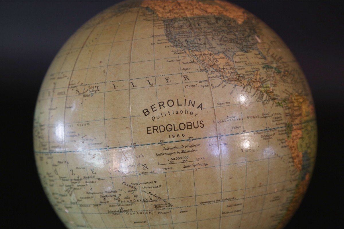 Terrestrial Globe, 1960, Berolina, Poilitischer, Erdglobus-photo-2