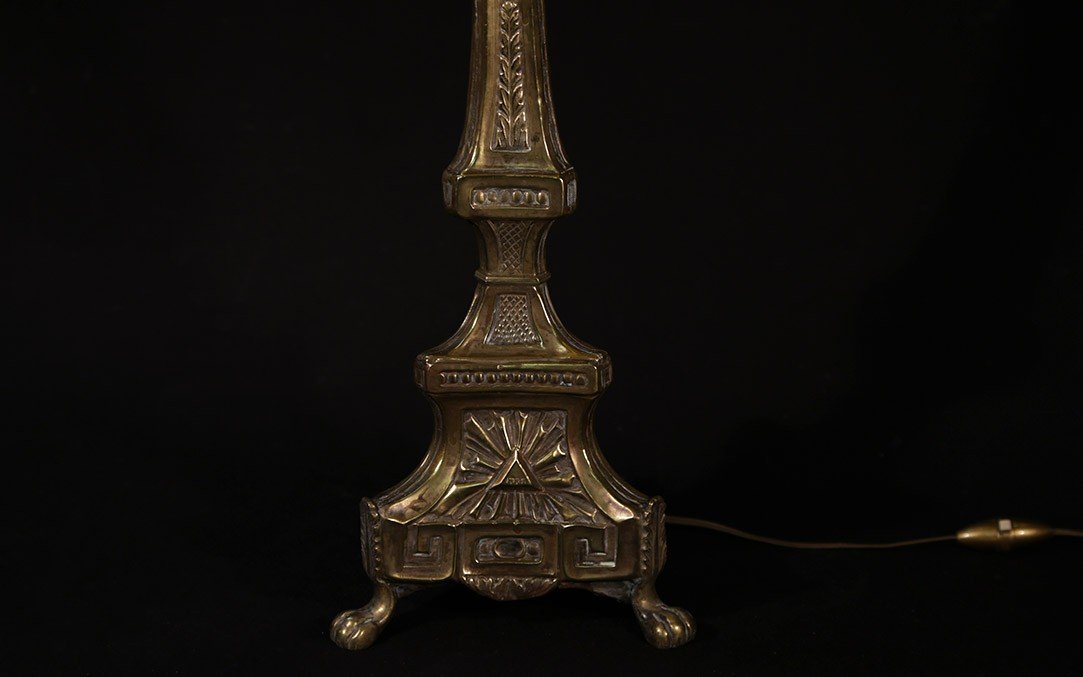 Large Brass Church Candelabra (110cm)-photo-4