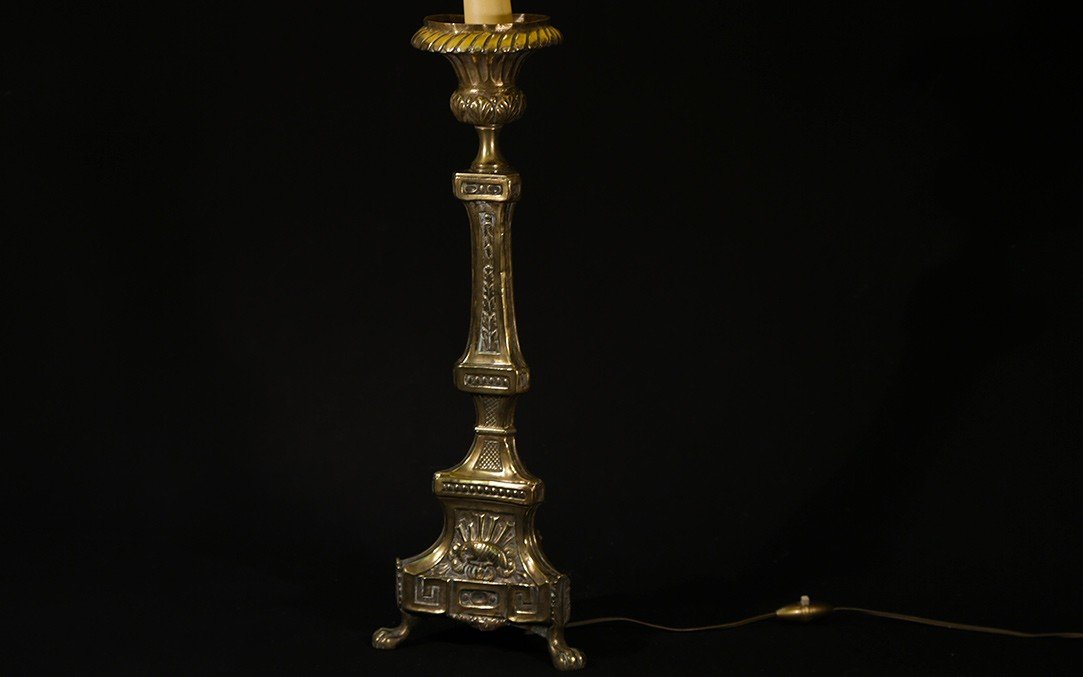 Large Brass Church Candelabra (110cm)-photo-3