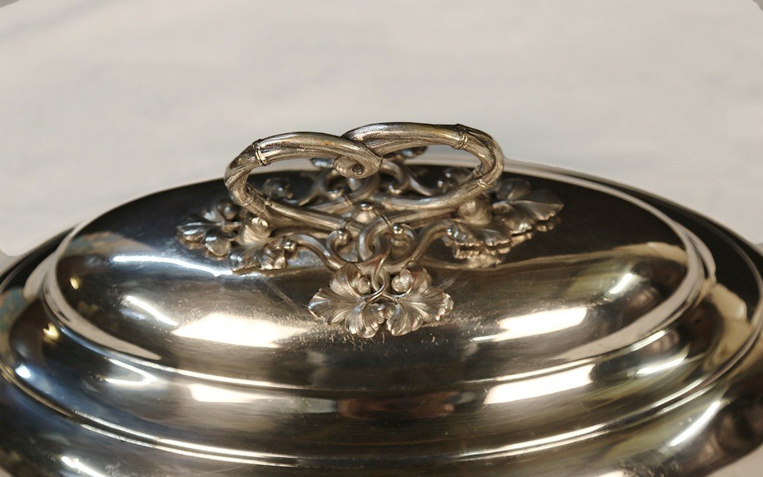 Table Bell / Dish Cover, Silver Metal -photo-5