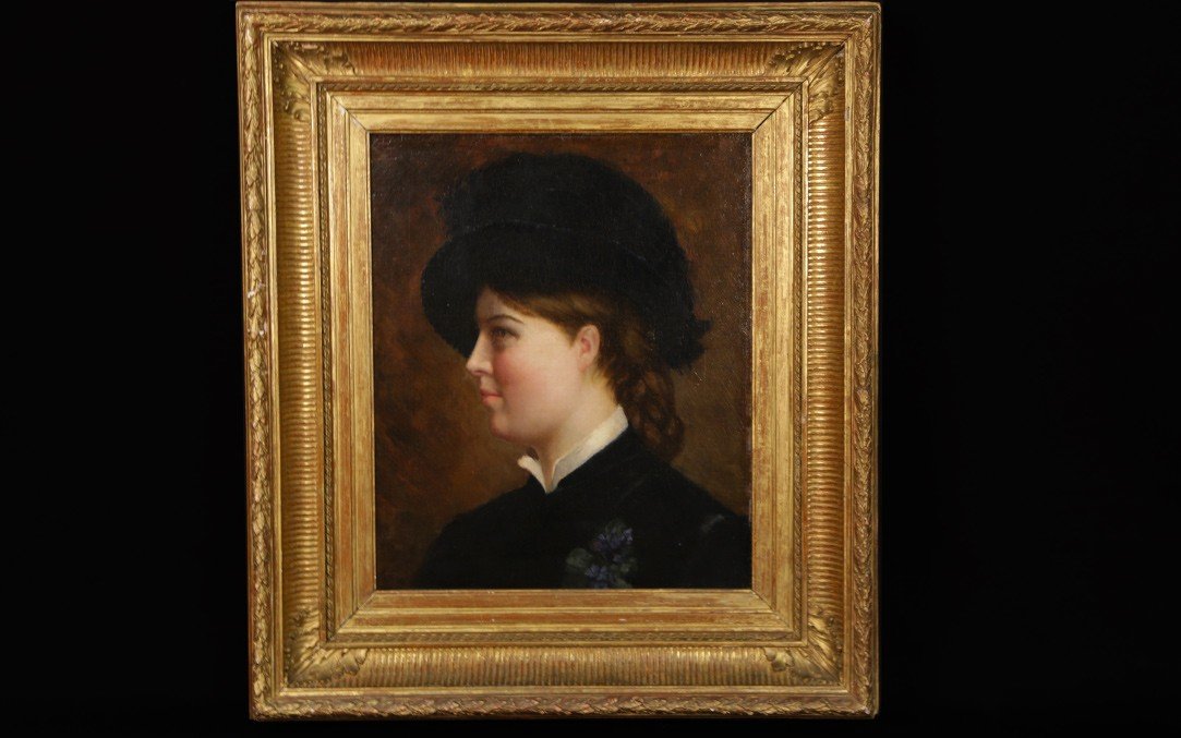 Portrait Of A Woman, 19th Century, Oil On Canvas -photo-2