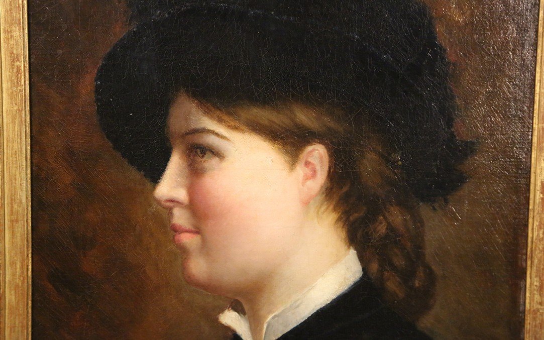 Portrait Of A Woman, 19th Century, Oil On Canvas -photo-4