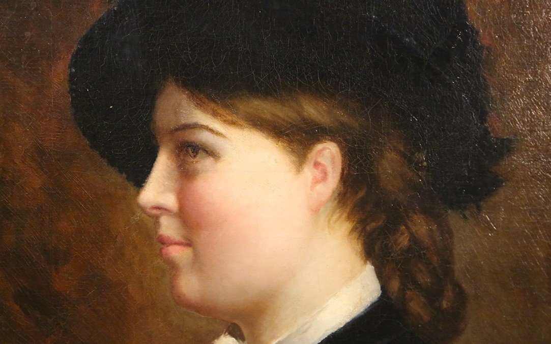 Portrait Of A Woman, 19th Century, Oil On Canvas -photo-1