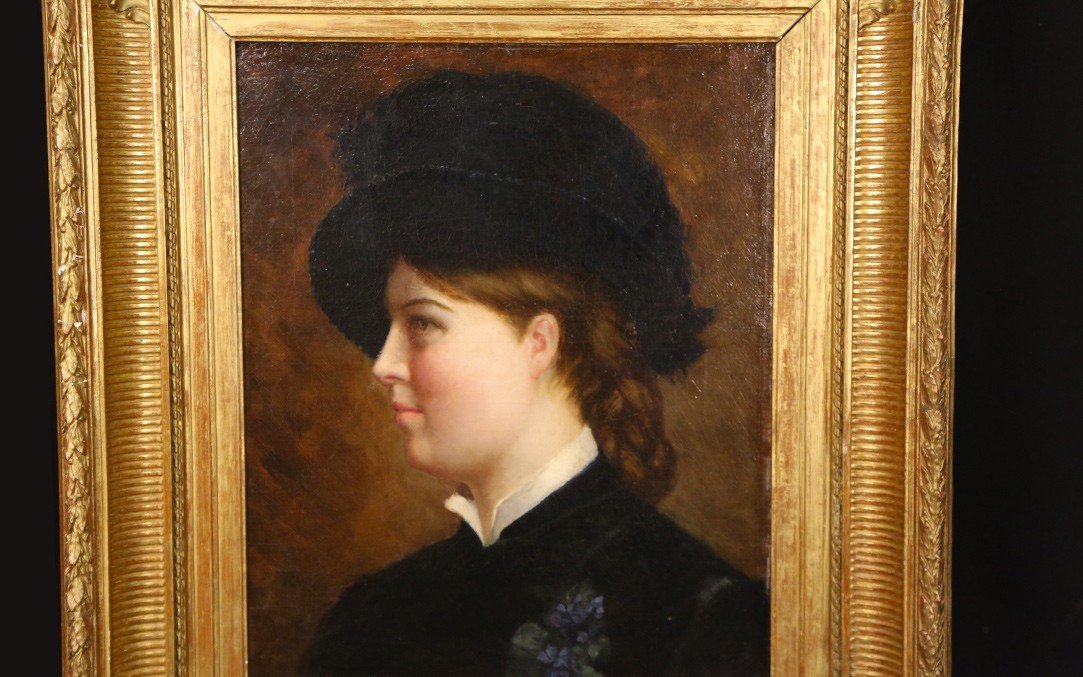 Portrait Of A Woman, 19th Century, Oil On Canvas -photo-2