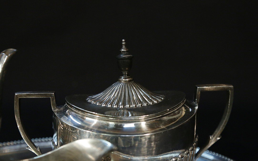 Silver Metal Tea Set-photo-2