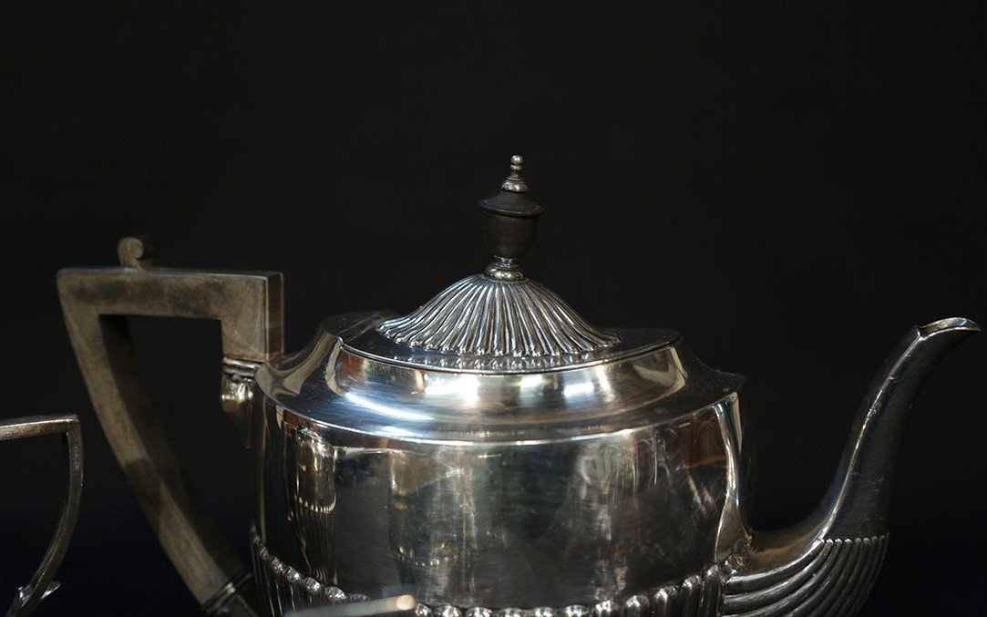 Silver Metal Tea Set-photo-4