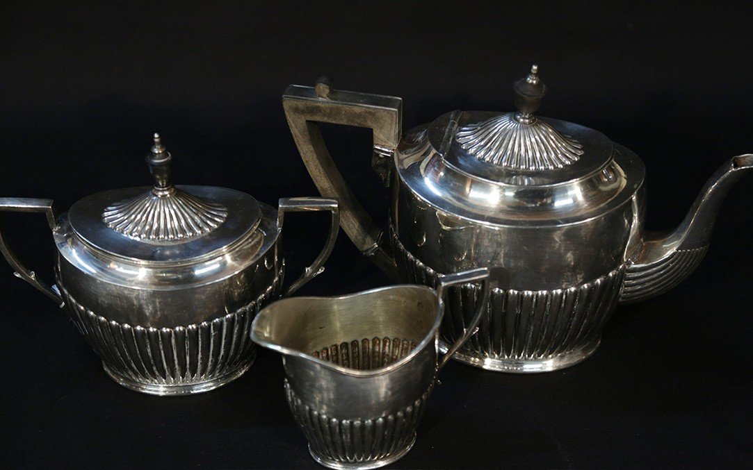 Silver Metal Tea Set-photo-5