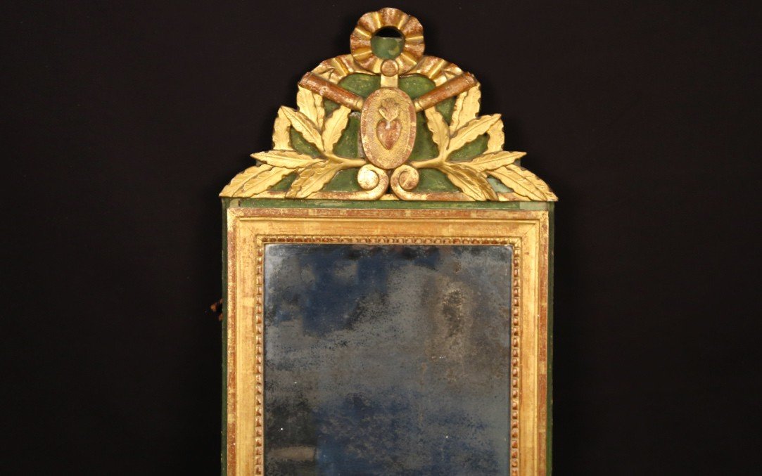 Miroir Vendéen, Louis XVI, bois doré XVIIIeme Siècle -photo-3