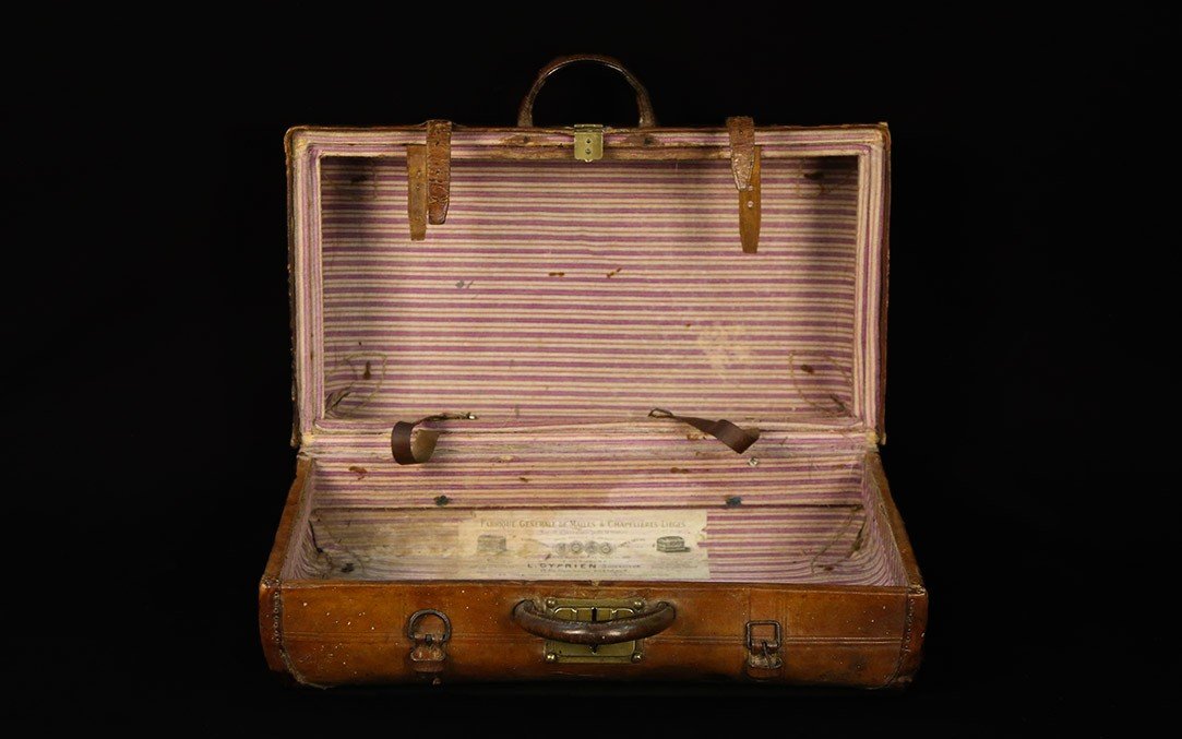 Valise En Cuir, XIXème -photo-4