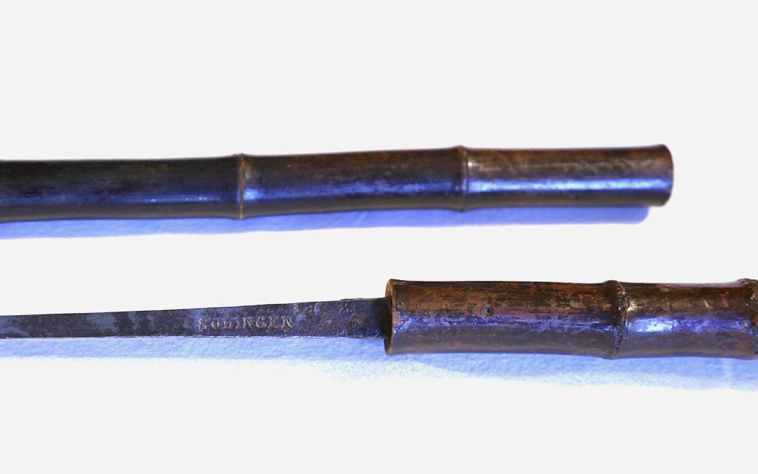 Sword Cane, Faux Reed, 19th Century -photo-2