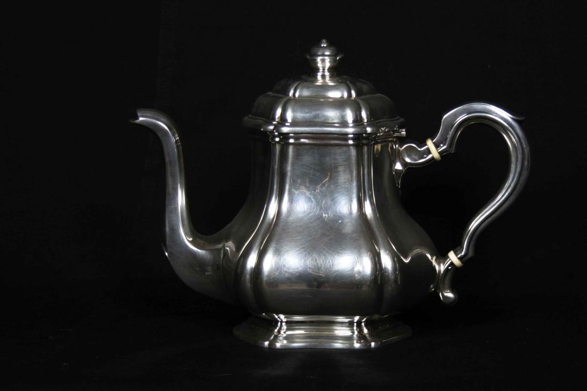 Coffee And Tea Service In Sterling Silver, Hallmark Minerva-photo-3