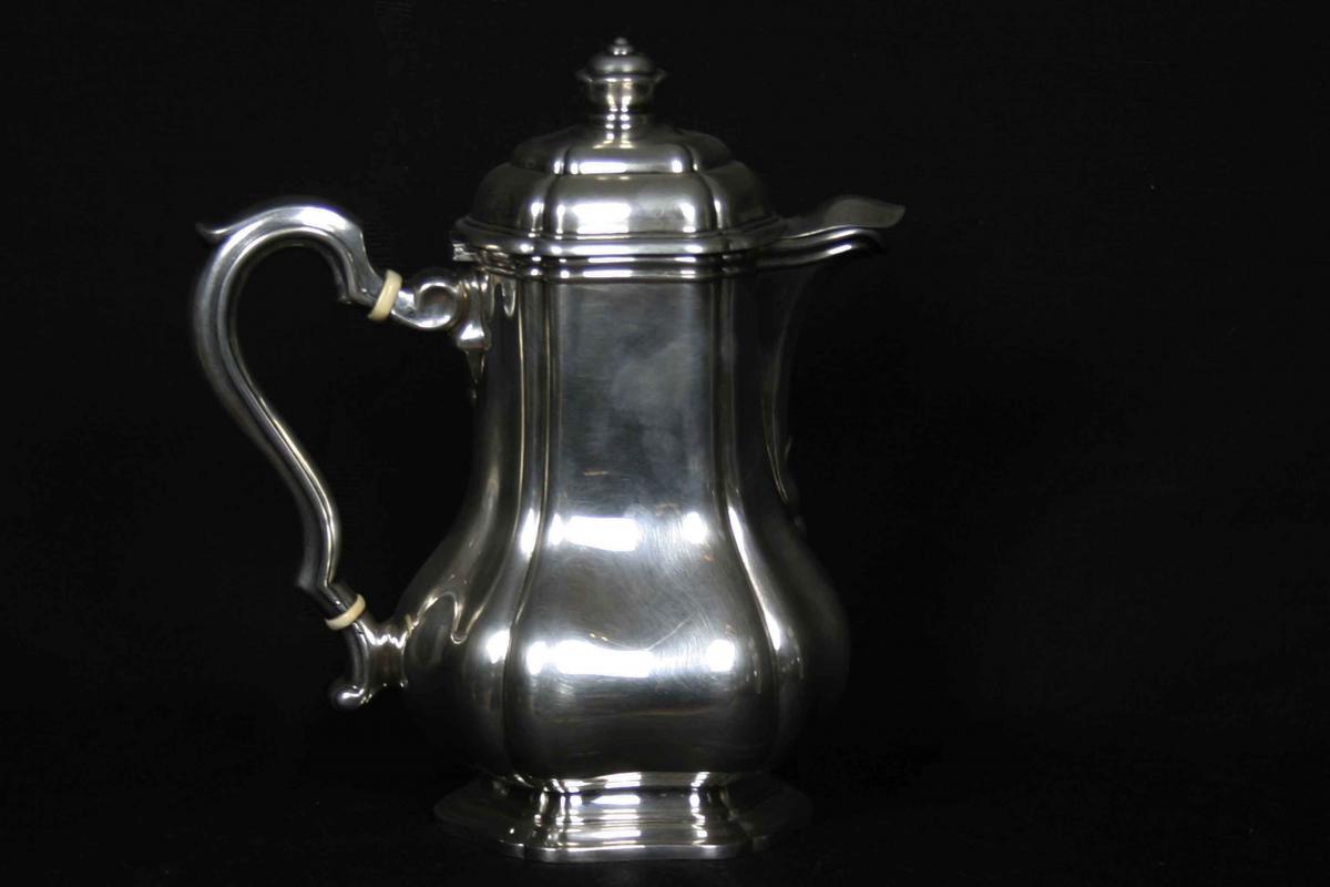 Coffee And Tea Service In Sterling Silver, Hallmark Minerva-photo-5