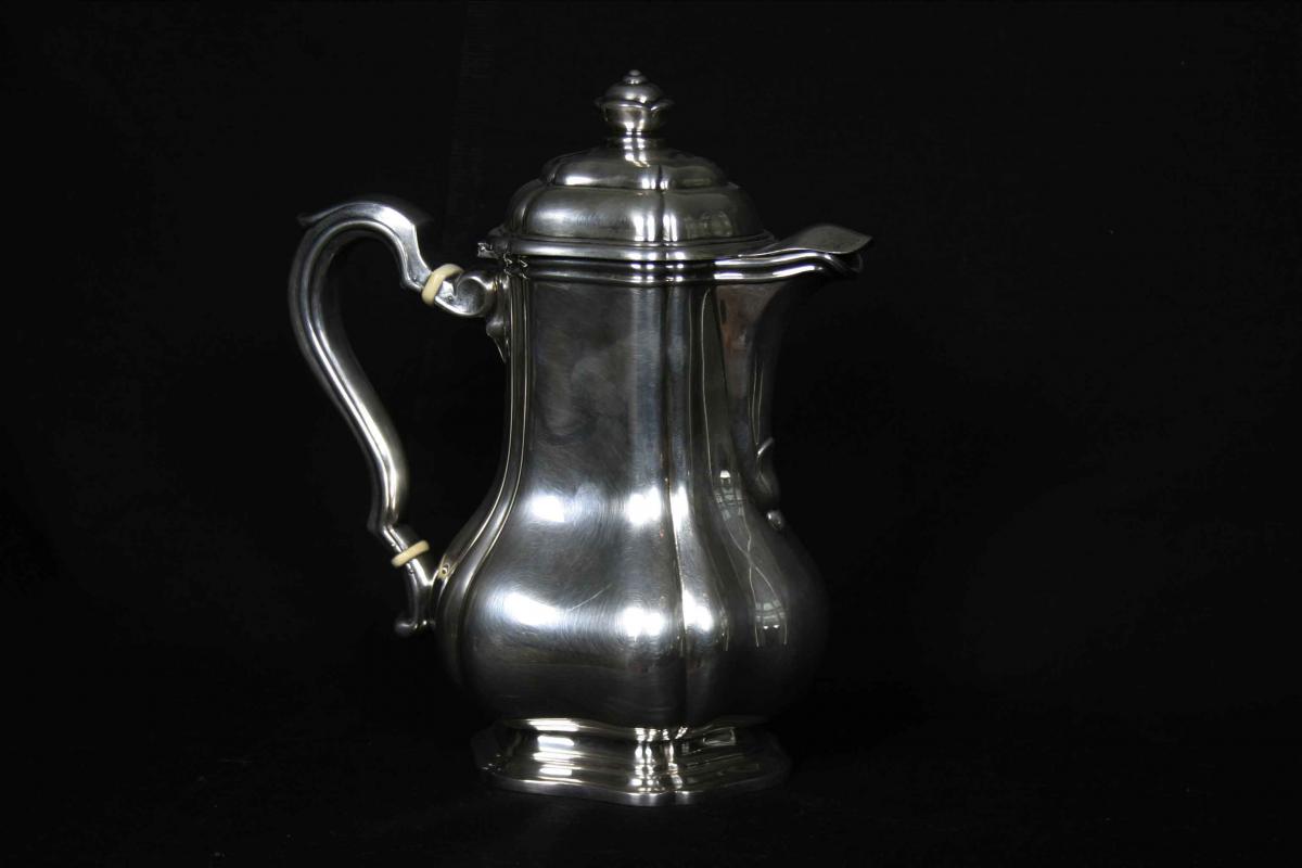 Coffee And Tea Service In Sterling Silver, Hallmark Minerva-photo-7