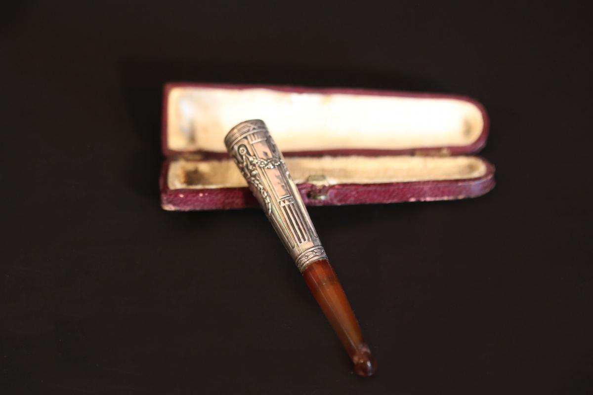 Bakelite And Silver Cigarette Holder