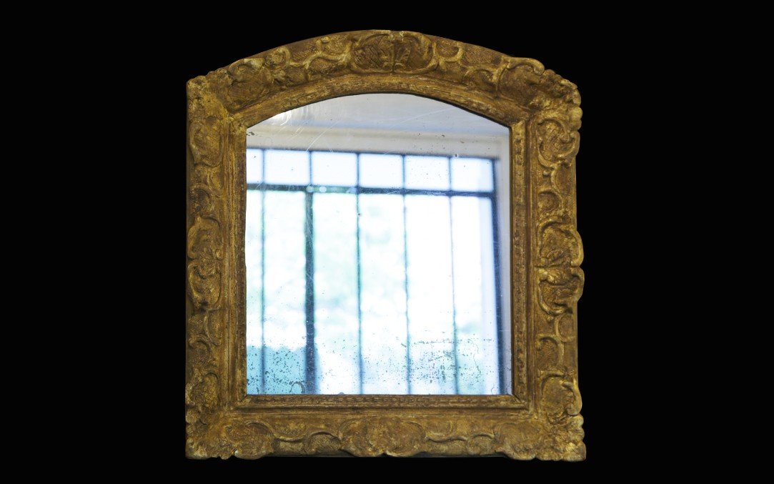 Louis XIV Mirror, Golden Wood XVIIth Century-photo-2