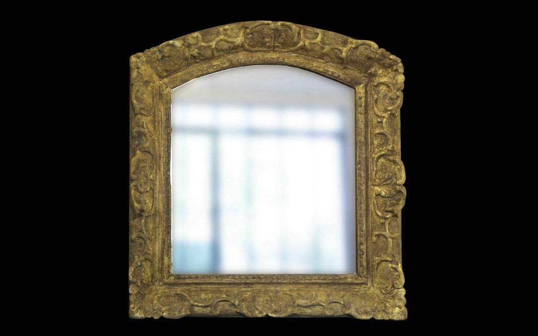 Miroir Louis XIV, Bois Doré XVIIème Siècle 