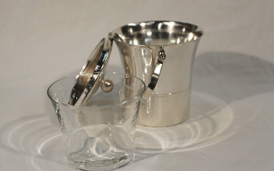 Silver Metal Ice Bucket-photo-3