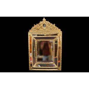 Large Louis XIV Style Parecloses Mirror (109 X 70 Cm) 