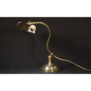 Notary Lamp, 1930s-1940s, Brass