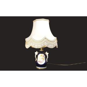 Lampe En Porcelaine De Valentine, XIXème Siècle 