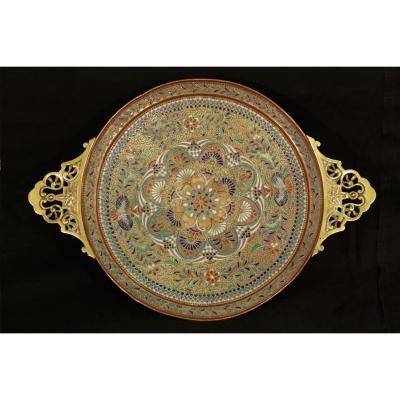 Plat Cloisonné, Origine Syrienne, XIXème 