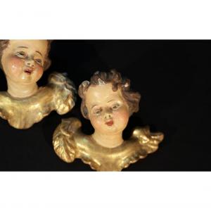 Pair Of Angels In Golden Wood XVIIIth Century