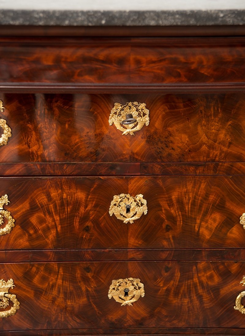 Antique French Empire Chest Of Drawers 19th Century-photo-2