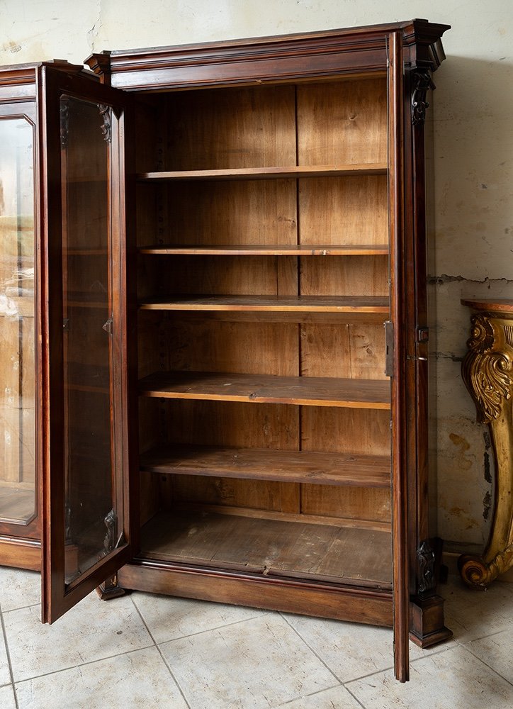 Pair Of Antique Bookcases, 19th Century Period.-photo-4