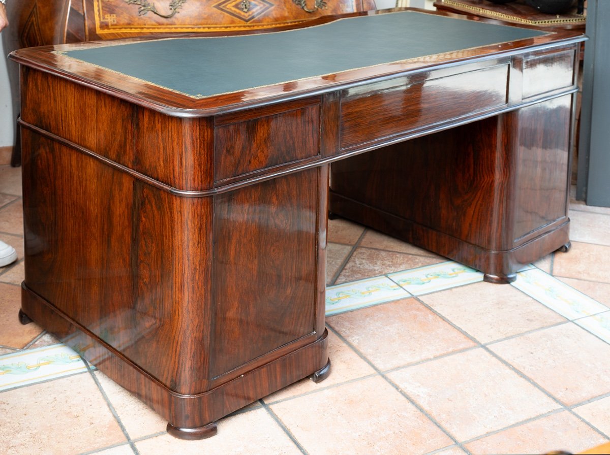 Antique Louis Philippe Neapolitan Desk, 19th Century Period.-photo-4