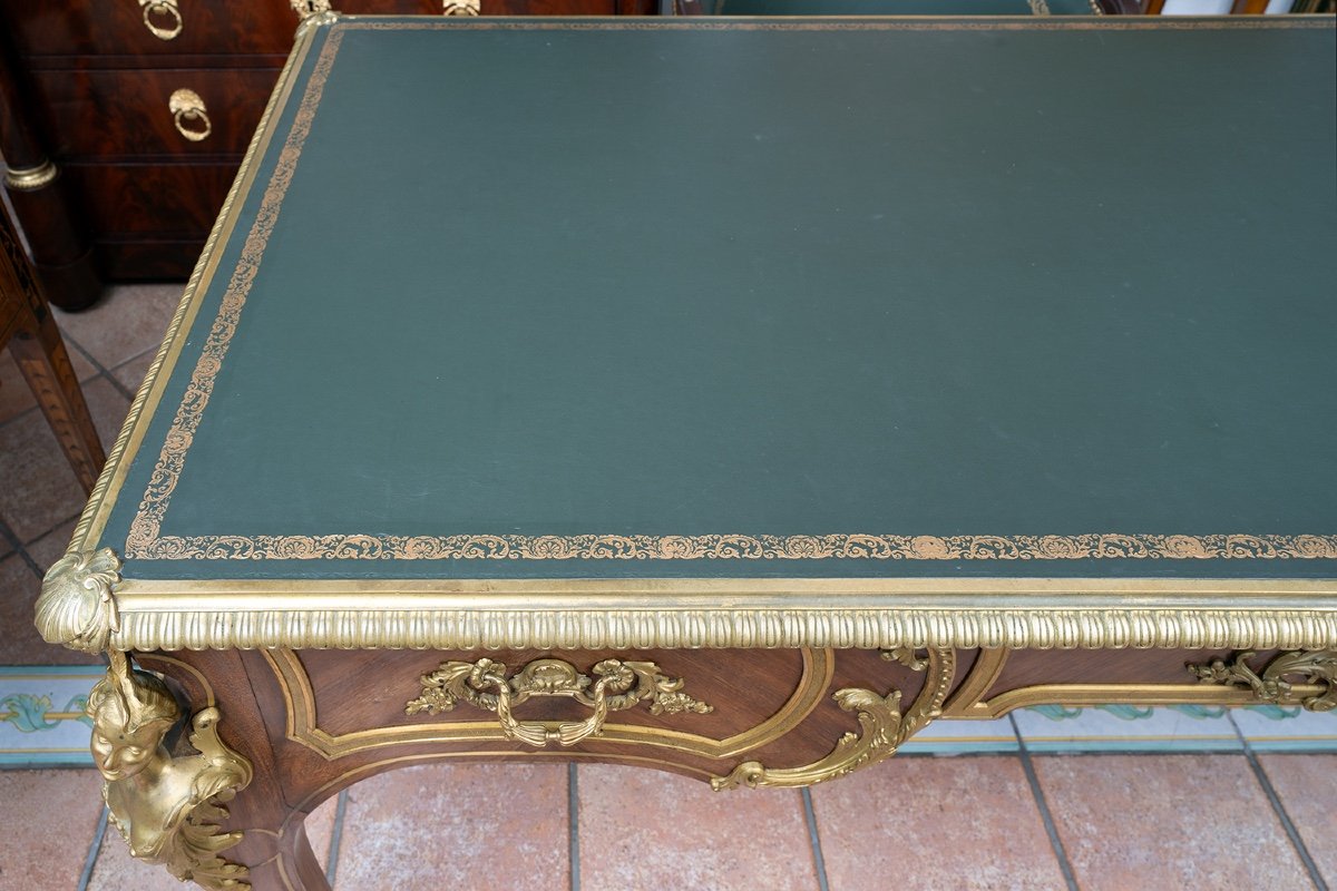 Bureau + (fauteuil) ancienne Napoléon III Epoque 19ème siècle France-photo-2